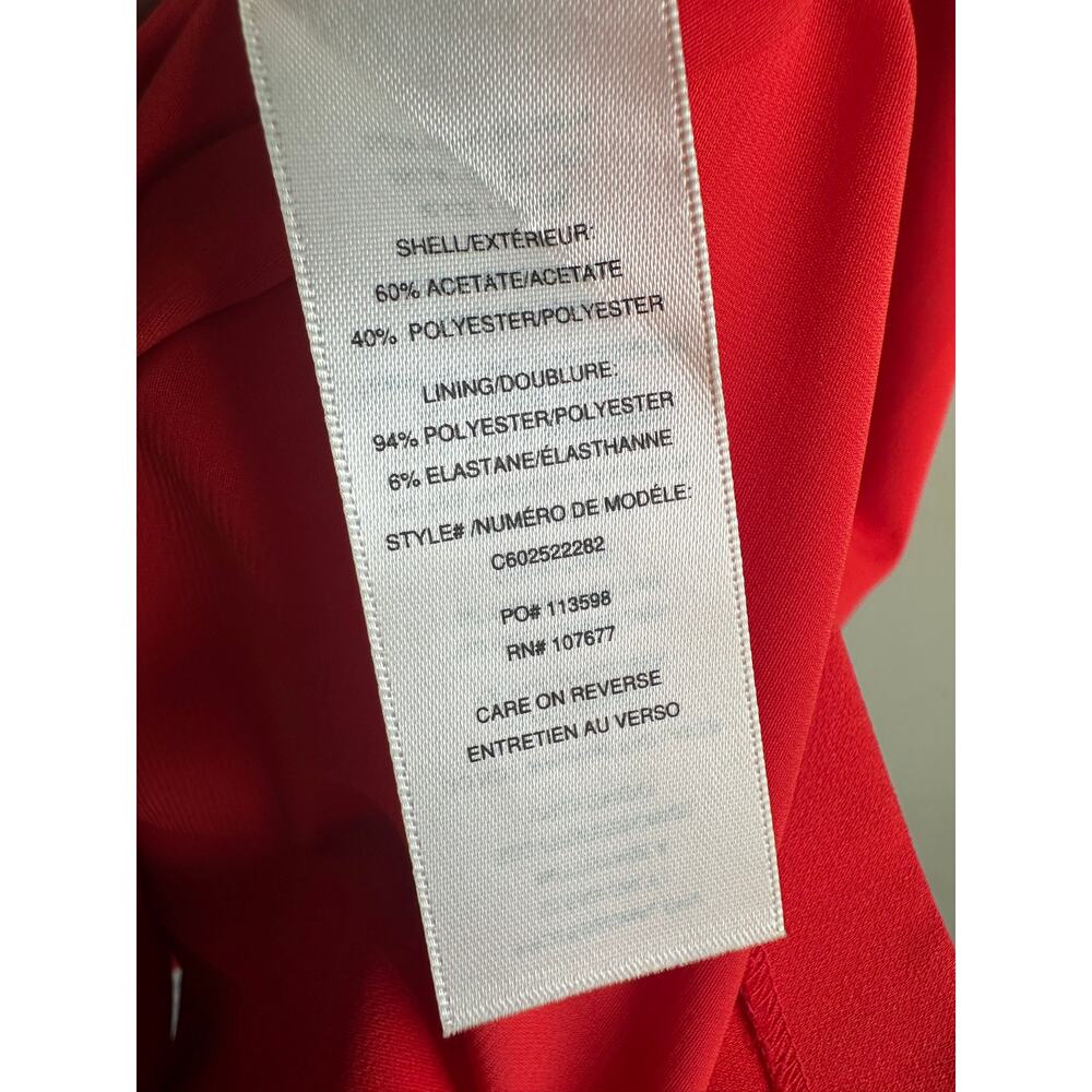 Alice + Olivia Riki Fitted Cutout Dress Fitted Poppy Red 6 - Picture 7 of 12